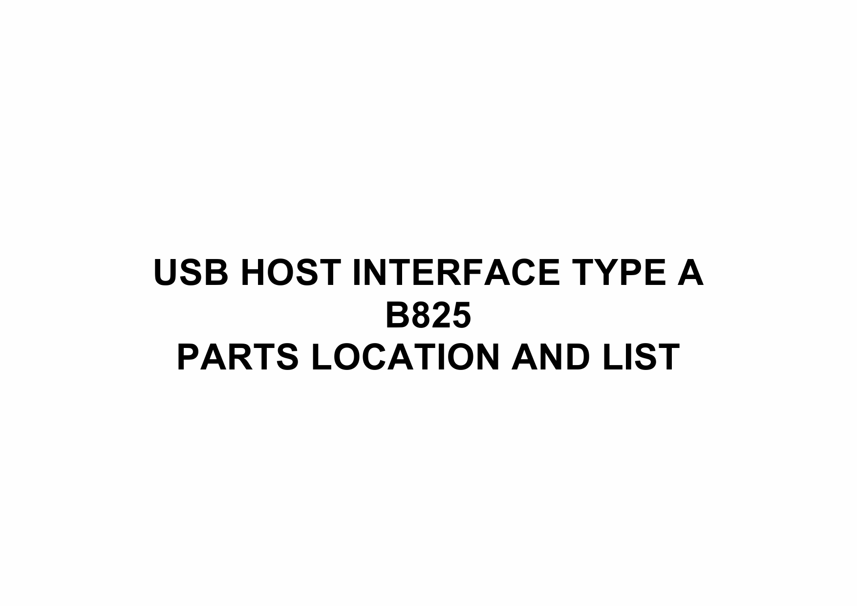 RICOH Options B825 USB-HOST-INTERFACE-TYPE-A Parts Catalog PDF download-1